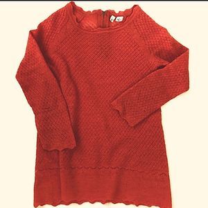 Anthropologie Moth orange knit sweater size small